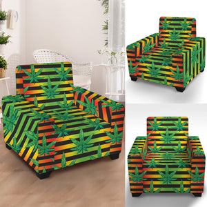 Rasta Striped Pattern Print Armchair Slipcover