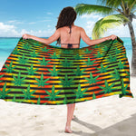 Rasta Striped Pattern Print Beach Sarong Wrap