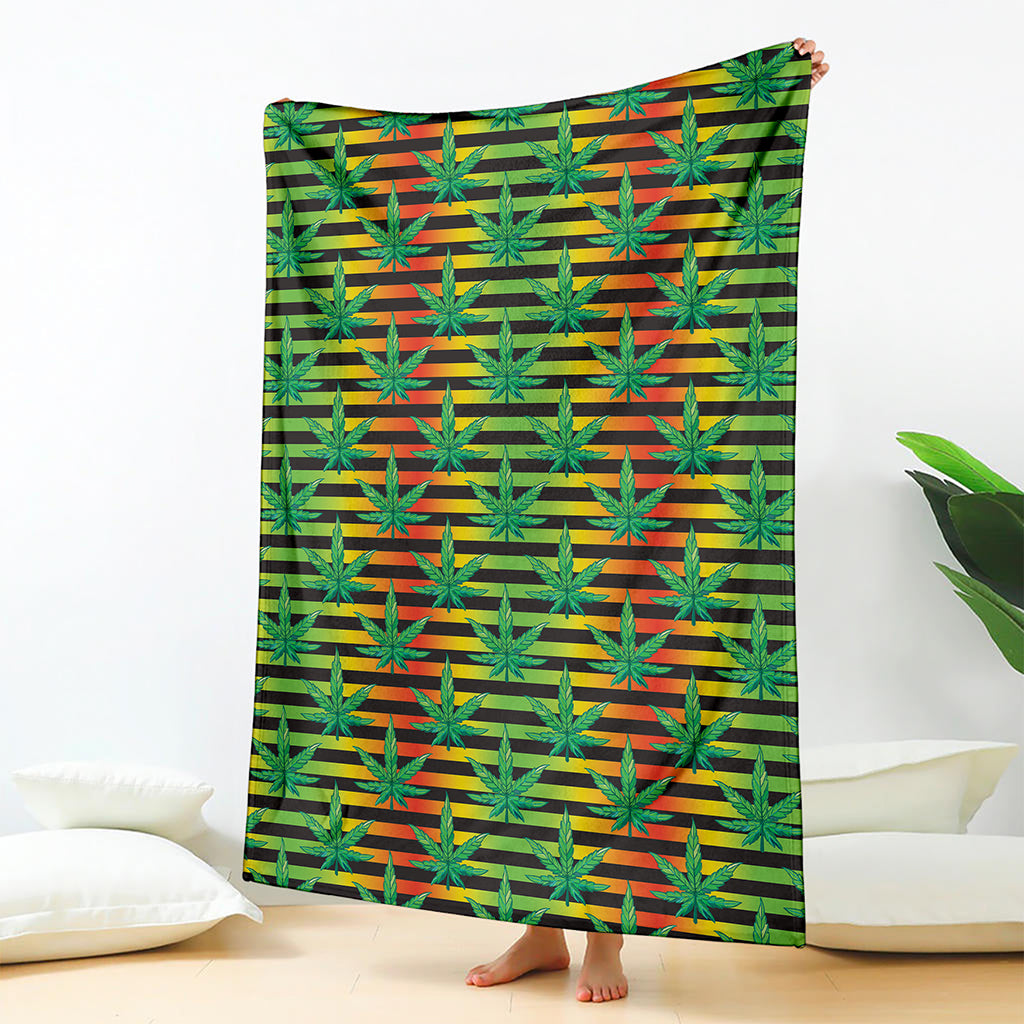 Rasta Striped Pattern Print Blanket