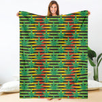 Rasta Striped Pattern Print Blanket