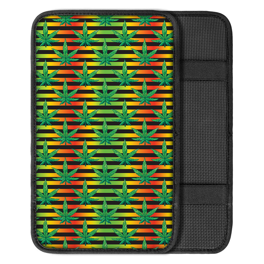 Rasta Striped Pattern Print Car Center Console Cover