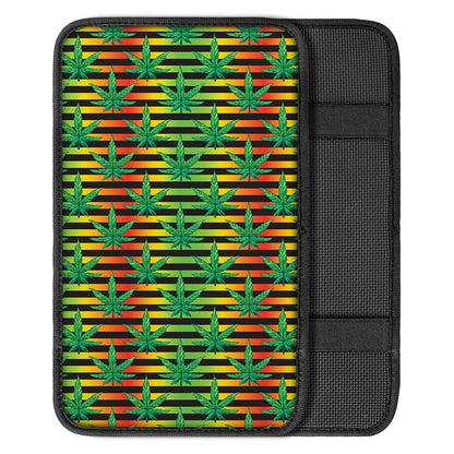 Rasta Striped Pattern Print Car Center Console Cover
