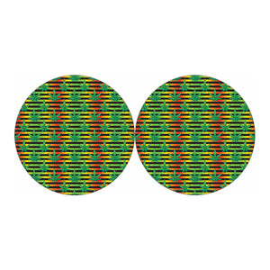 Rasta Striped Pattern Print Car Coasters