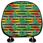 Rasta Striped Pattern Print Car Headrest Covers