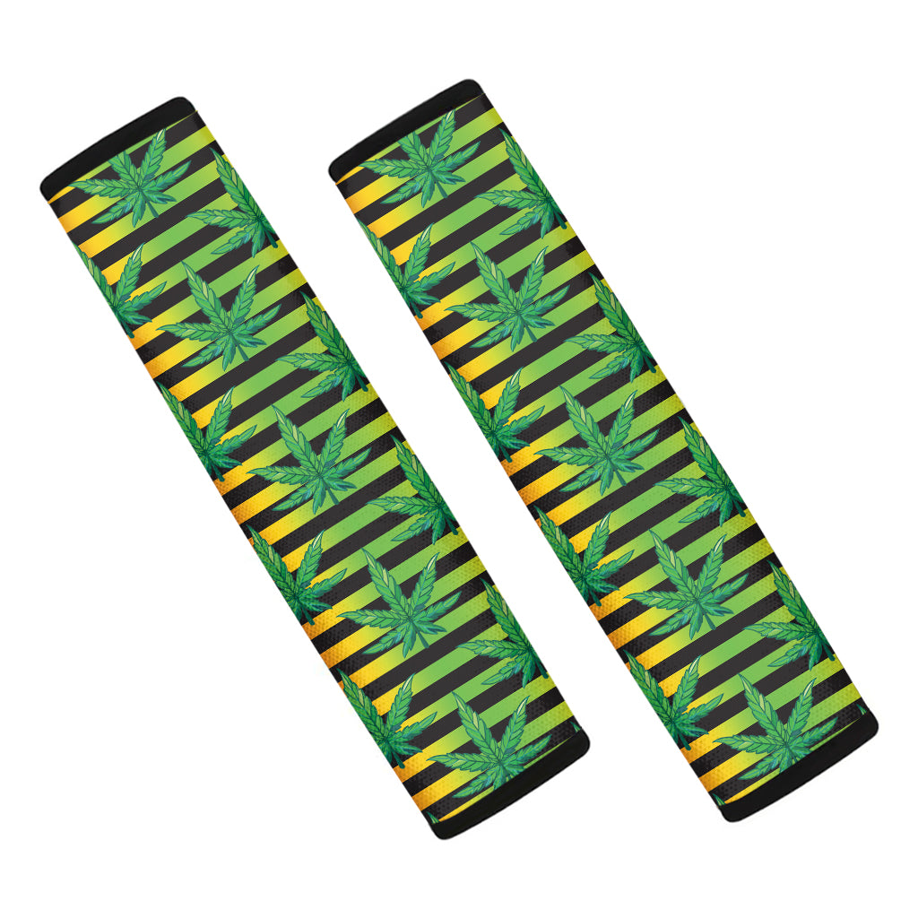 Rasta Striped Pattern Print Car Seat Belt Covers