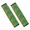 Rasta Striped Pattern Print Car Seat Belt Covers