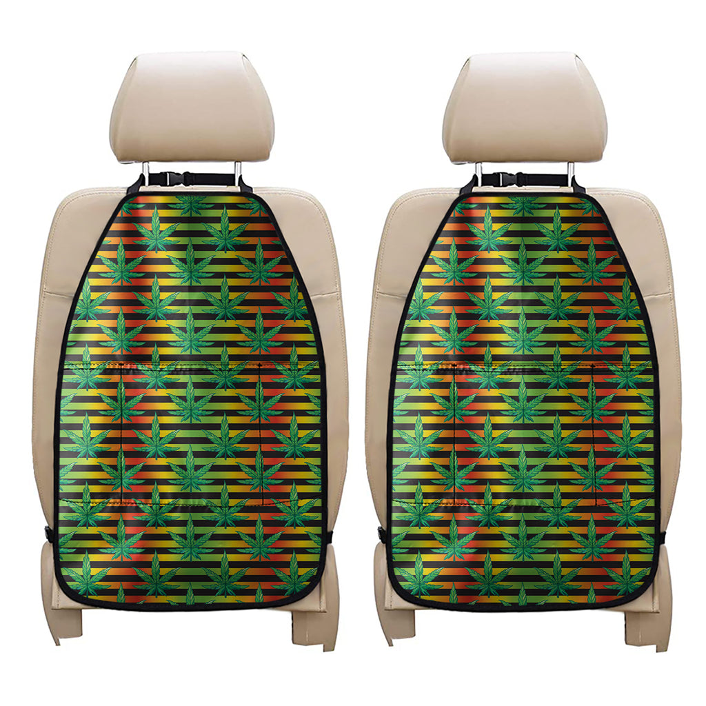 Rasta Striped Pattern Print Car Seat Organizers