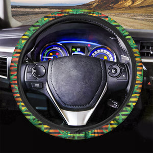 Rasta Striped Pattern Print Car Steering Wheel Cover