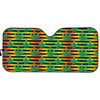 Rasta Striped Pattern Print Car Sun Shade