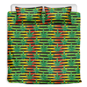 Rasta Striped Pattern Print Duvet Cover Bedding Set