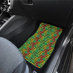 Rasta Striped Pattern Print Front Car Floor Mats