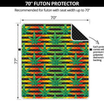 Rasta Striped Pattern Print Futon Protector