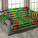 Rasta Striped Pattern Print Loveseat Protector