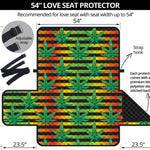 Rasta Striped Pattern Print Loveseat Protector