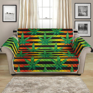 Rasta Striped Pattern Print Loveseat Protector