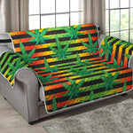 Rasta Striped Pattern Print Loveseat Protector