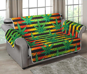 Rasta Striped Pattern Print Loveseat Protector