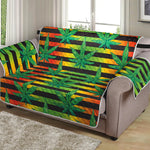 Rasta Striped Pattern Print Loveseat Protector