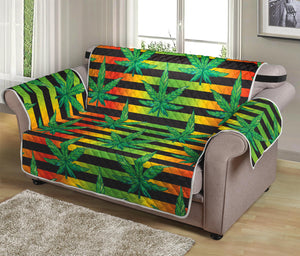 Rasta Striped Pattern Print Loveseat Protector