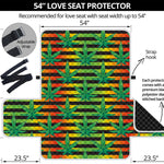 Rasta Striped Pattern Print Loveseat Protector