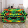 Rasta Striped Pattern Print Loveseat Slipcover