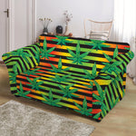 Rasta Striped Pattern Print Loveseat Slipcover