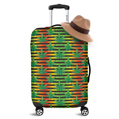 Rasta Striped Pattern Print Luggage Cover