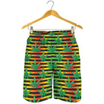 Rasta Striped Pattern Print Men's Shorts