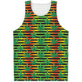 Rasta Striped Pattern Print Men's Tank Top