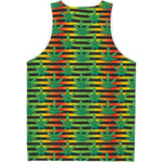 Rasta Striped Pattern Print Men's Tank Top