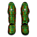 Rasta Striped Pattern Print Muay Thai Shin Guards