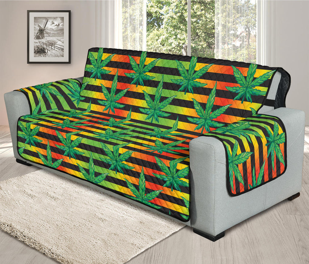 Rasta Striped Pattern Print Oversized Sofa Protector