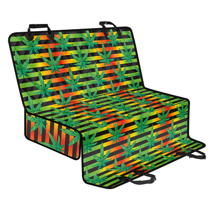 Rasta Striped Pattern Print Pet Car Back Seat Cover