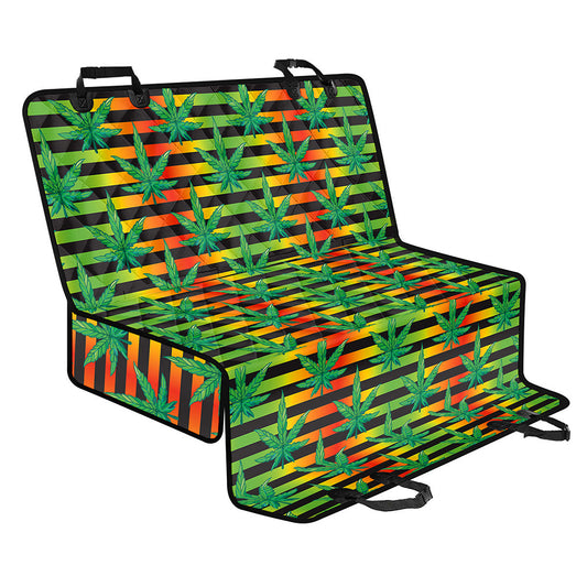 Rasta Striped Pattern Print Pet Car Back Seat Cover