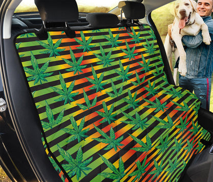 Rasta Striped Pattern Print Pet Car Back Seat Cover