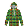 Rasta Striped Pattern Print Pullover Hoodie