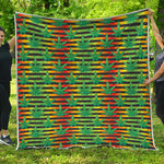 Rasta Striped Pattern Print Quilt