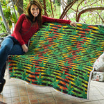 Rasta Striped Pattern Print Quilt