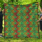 Rasta Striped Pattern Print Quilt