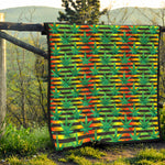 Rasta Striped Pattern Print Quilt