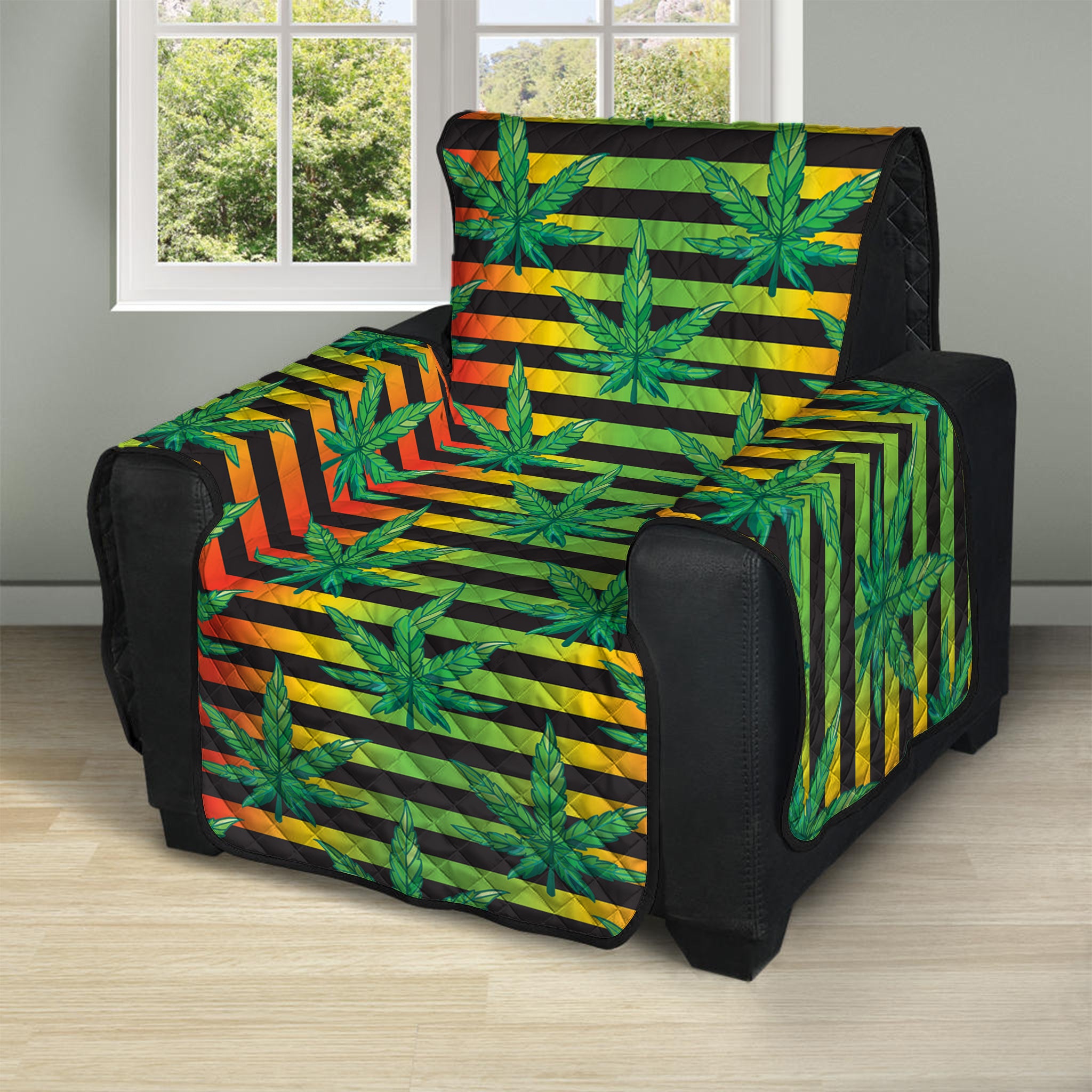 Rasta Striped Pattern Print Recliner Protector