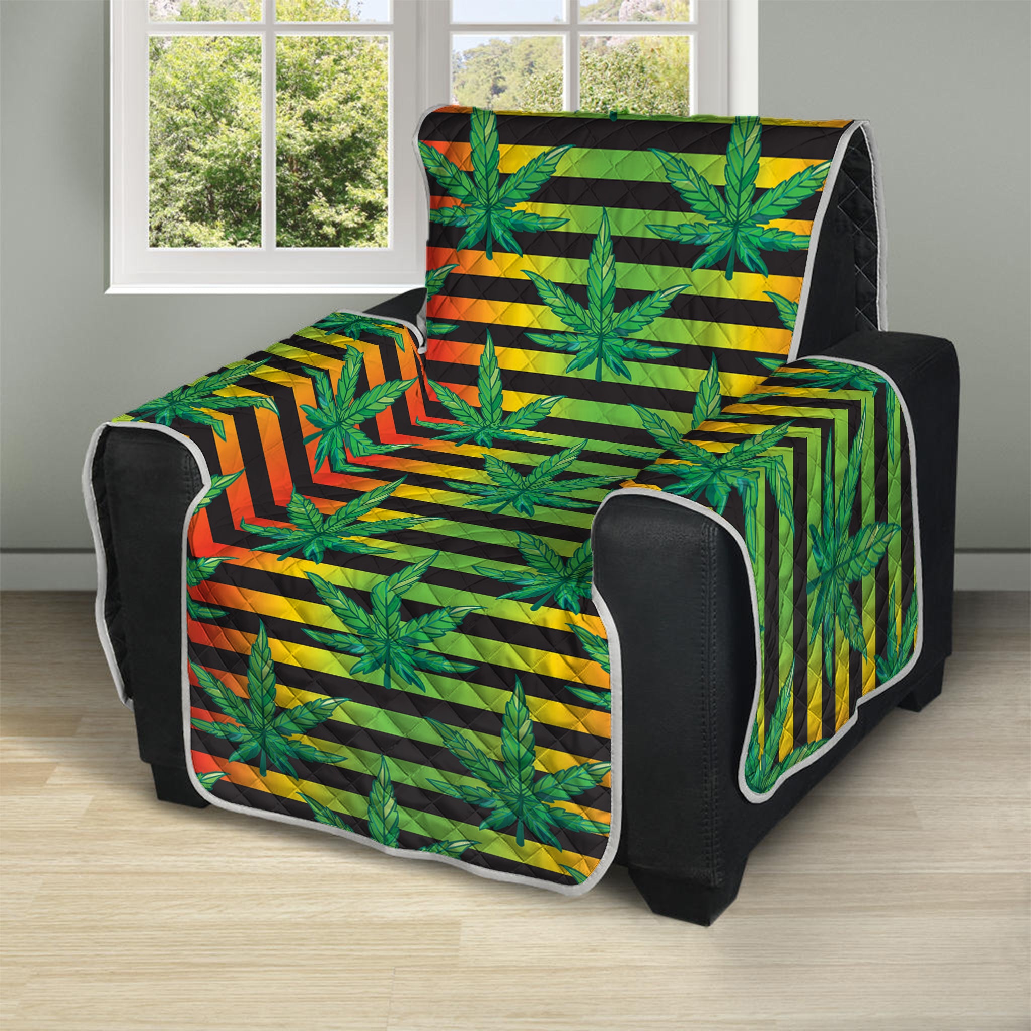 Rasta Striped Pattern Print Recliner Protector