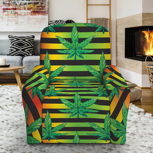 Rasta Striped Pattern Print Recliner Slipcover