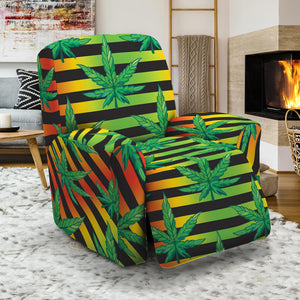 Rasta Striped Pattern Print Recliner Slipcover