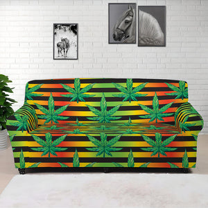 Rasta Striped Pattern Print Sofa Cover