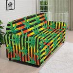 Rasta Striped Pattern Print Sofa Cover