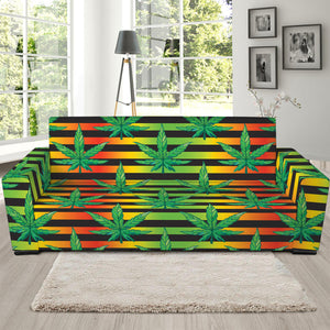 Rasta Striped Pattern Print Sofa Slipcover