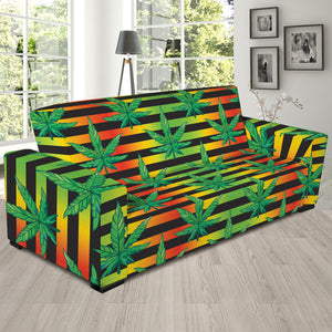 Rasta Striped Pattern Print Sofa Slipcover