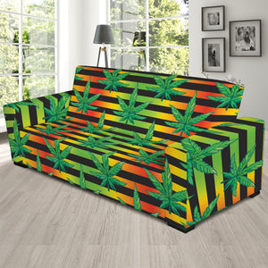 Rasta Striped Pattern Print Sofa Slipcover