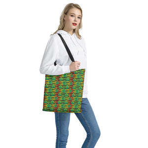 Rasta Striped Pattern Print Tote Bag